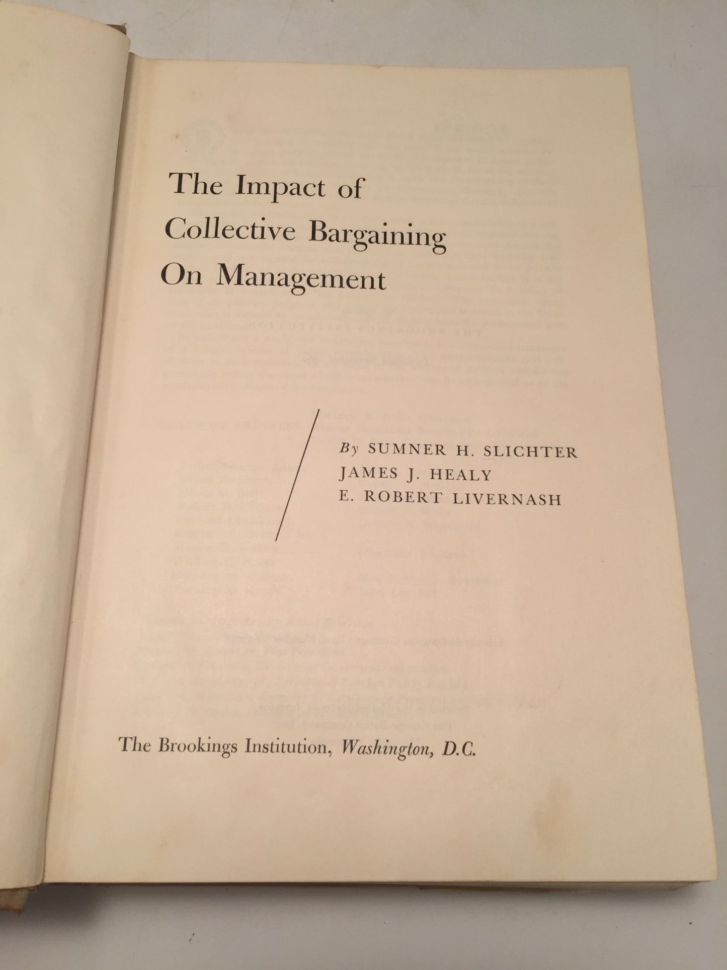 Impact of Collective Bargaining on Management