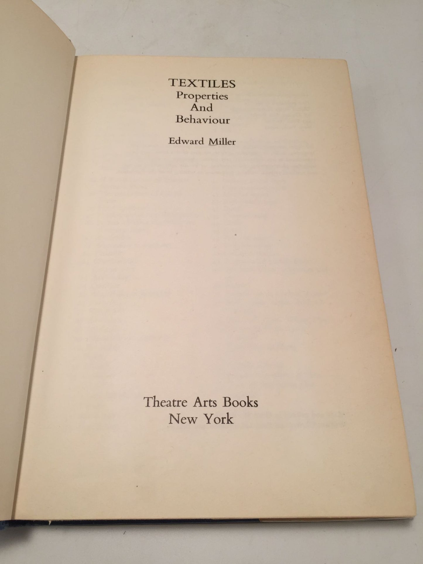 Textiles: Properties and Behaviour