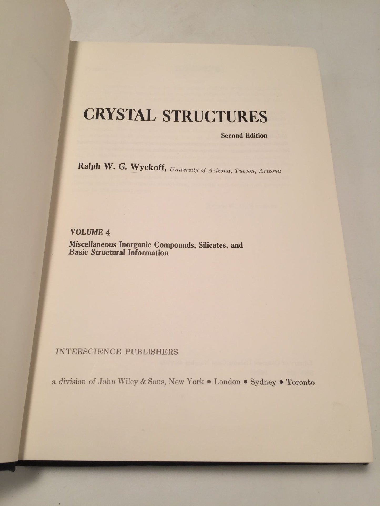 Crystal Structures: The Structures of Aliphatic Compounds (Volume 5)