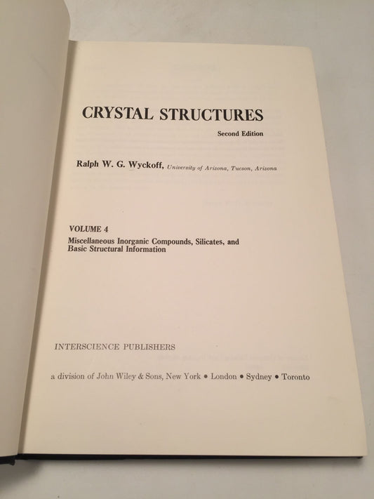 Crystal Structures: The Structures of Aliphatic Compounds (Volume 5)