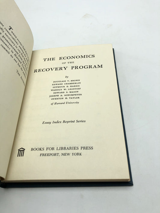 The Economics of the Recovery Programs