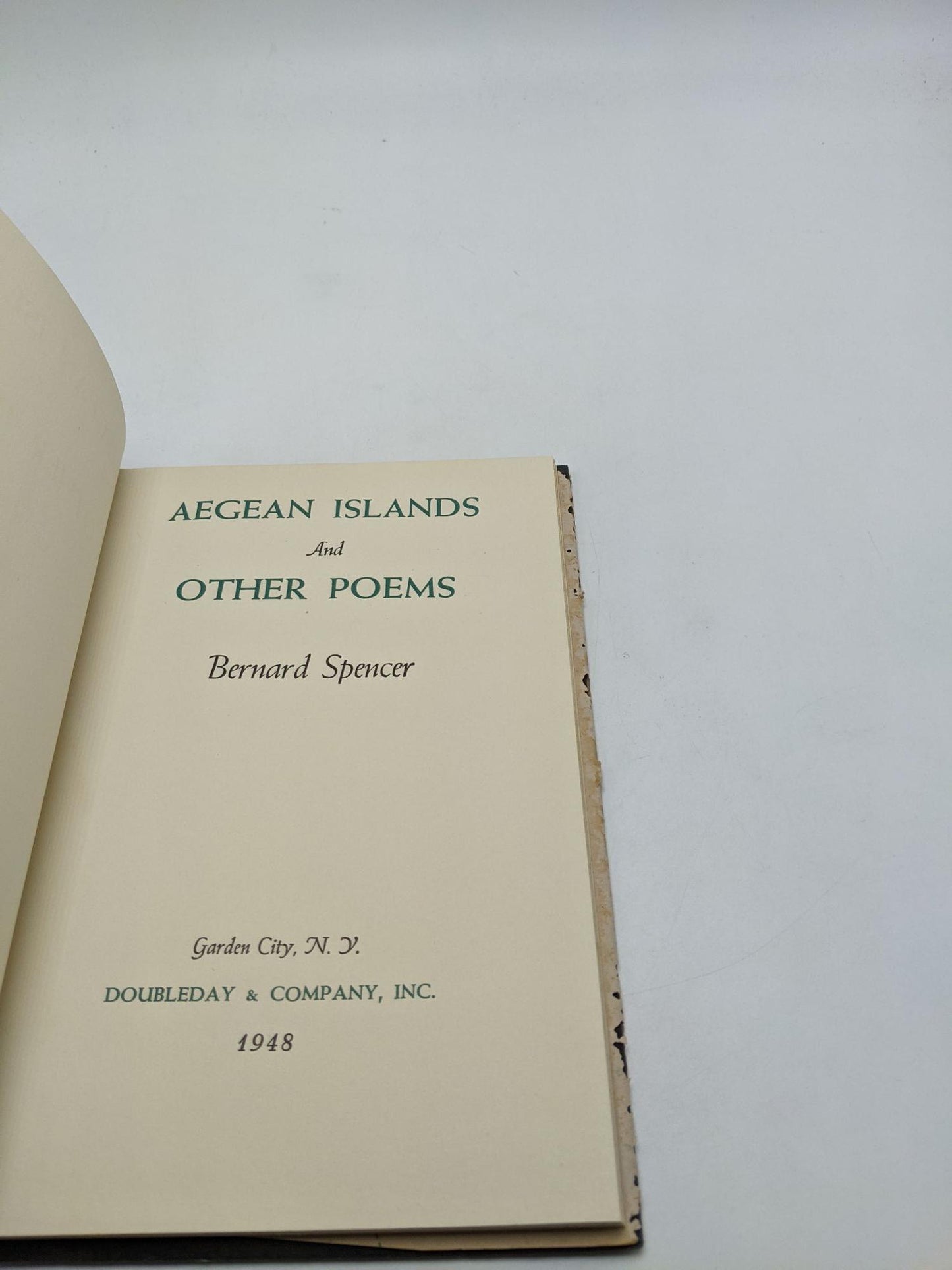 Aegean Islands And Other Poems