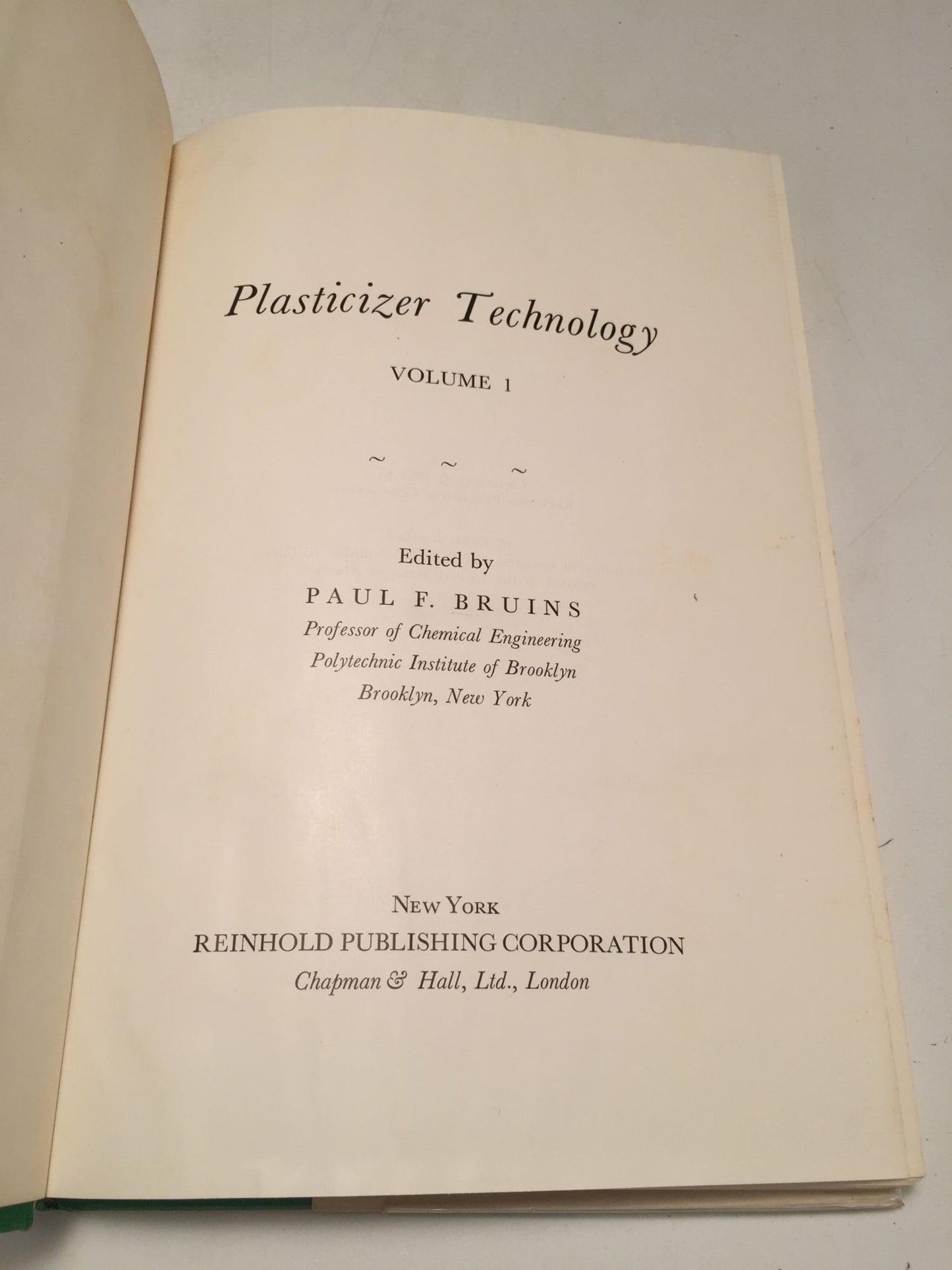 Plasticizer Technology (Vol. I)