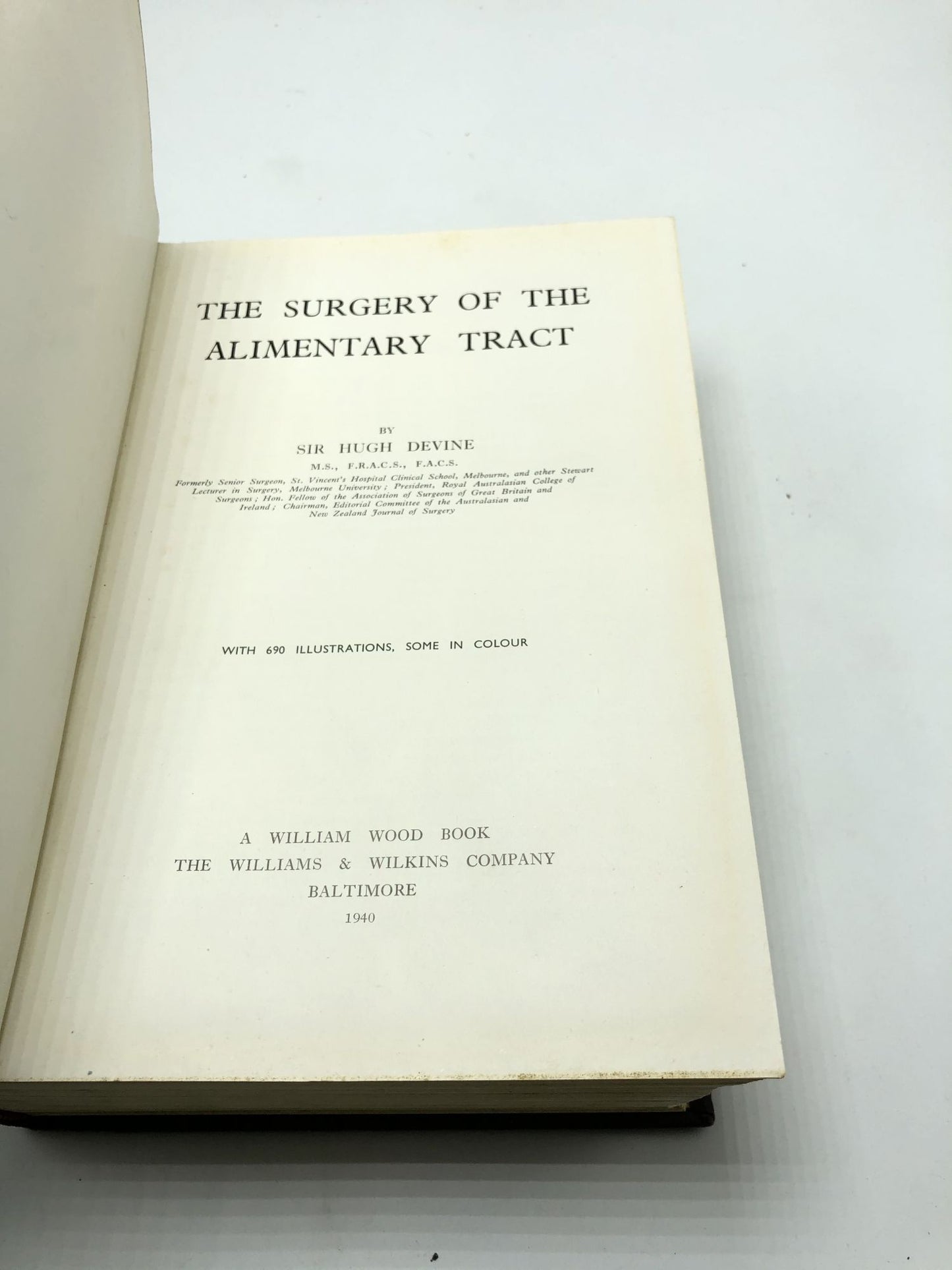 The Surgery of the Alimentary Tract