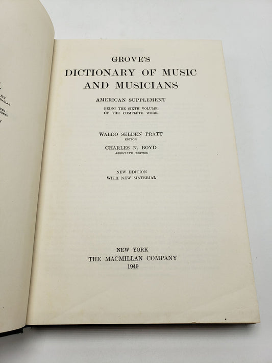 Grove's Dictionary of Music and Musicians: American Supplement (Volume 6)