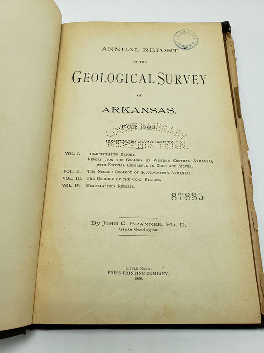 Annual Report of the Geological Survey of Arkansas for 1888: The Geology of the Coal Regions (Volume 3)