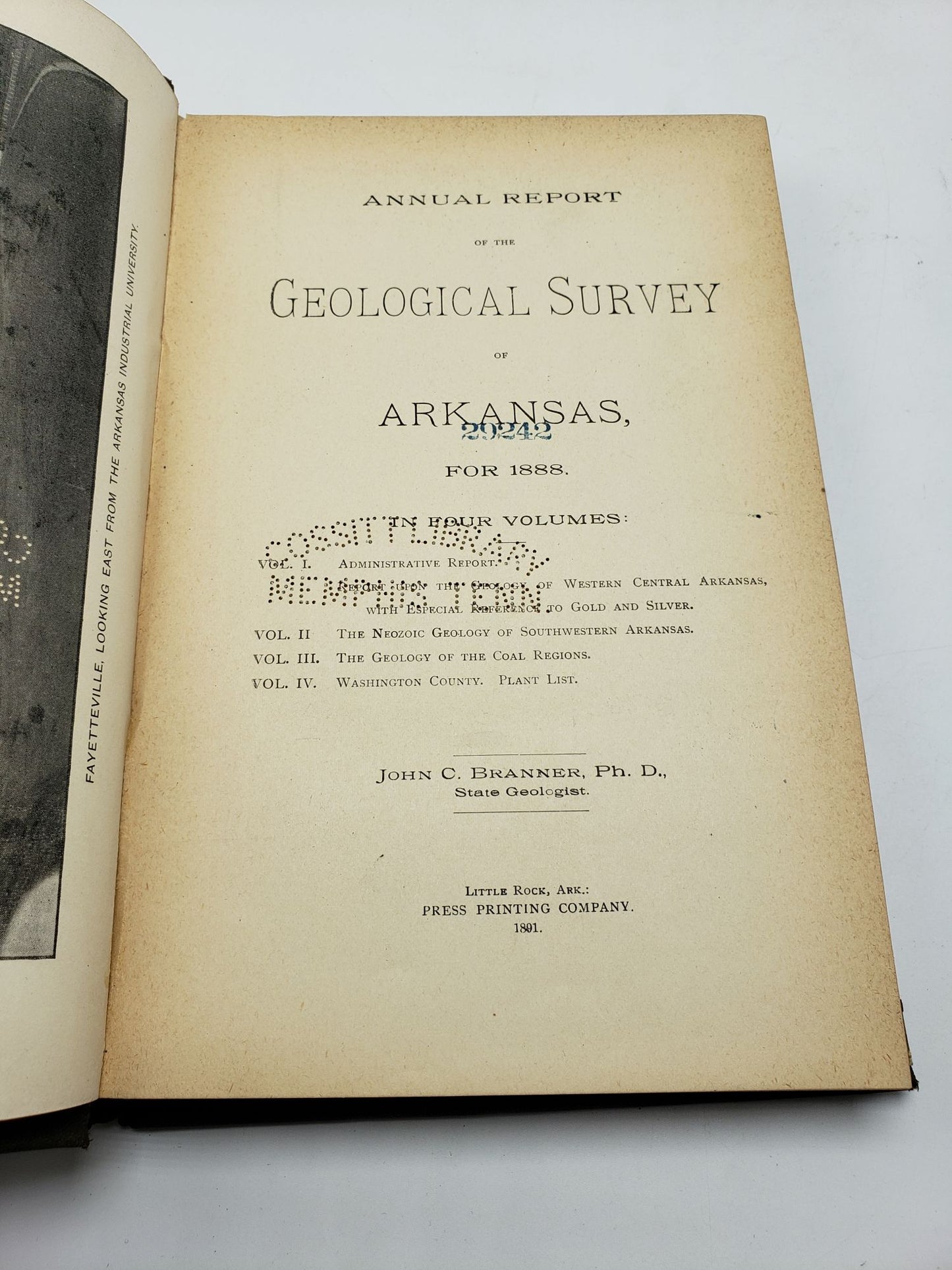 Annual Report of the Geological Survey of Arkansas for 1888: Washington County (Volume 4)