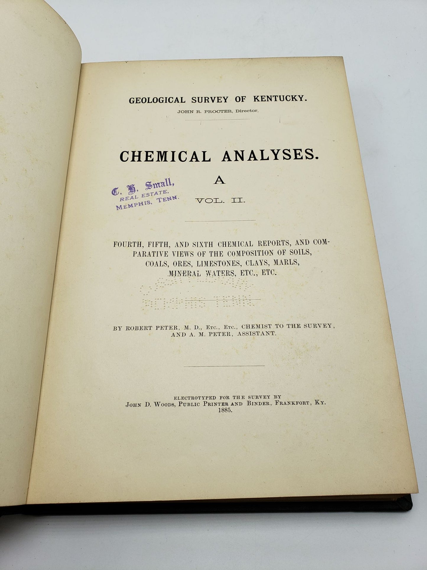 Geological Survey of Kentucky: Chemical Analyses (Volume 1, Part 2)