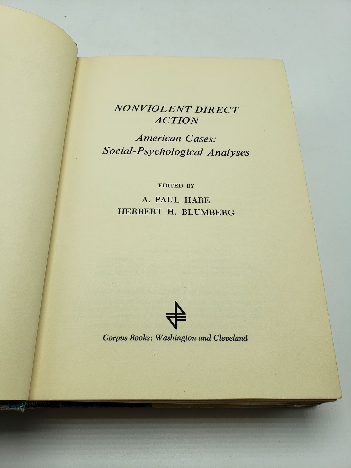Nonviolent Direct Action American Cases: Social-Psychological Analyses