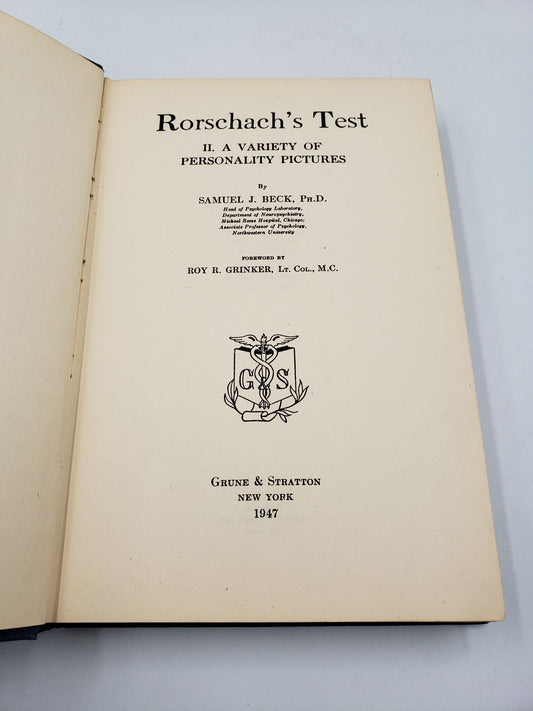Rorschach's Test: A Variety of Personality Pictures (Volume 2)