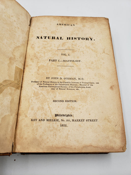 American Natural History: Mastology, Part 1 (Volume 1)