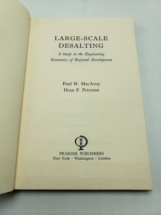 Large-scale Desalting: A Study in the Engineering Economics of Regional Development