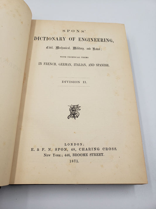 Spons' Dictionary of Engineering: Body-Plan to Bridge (Volume 2)
