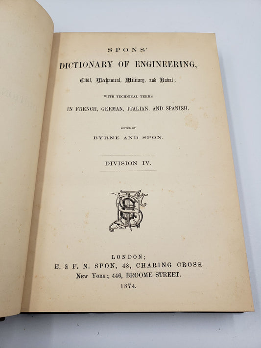 Spons' Dictionary of Engineering: Damming to Founding and Casting (Volume 4)