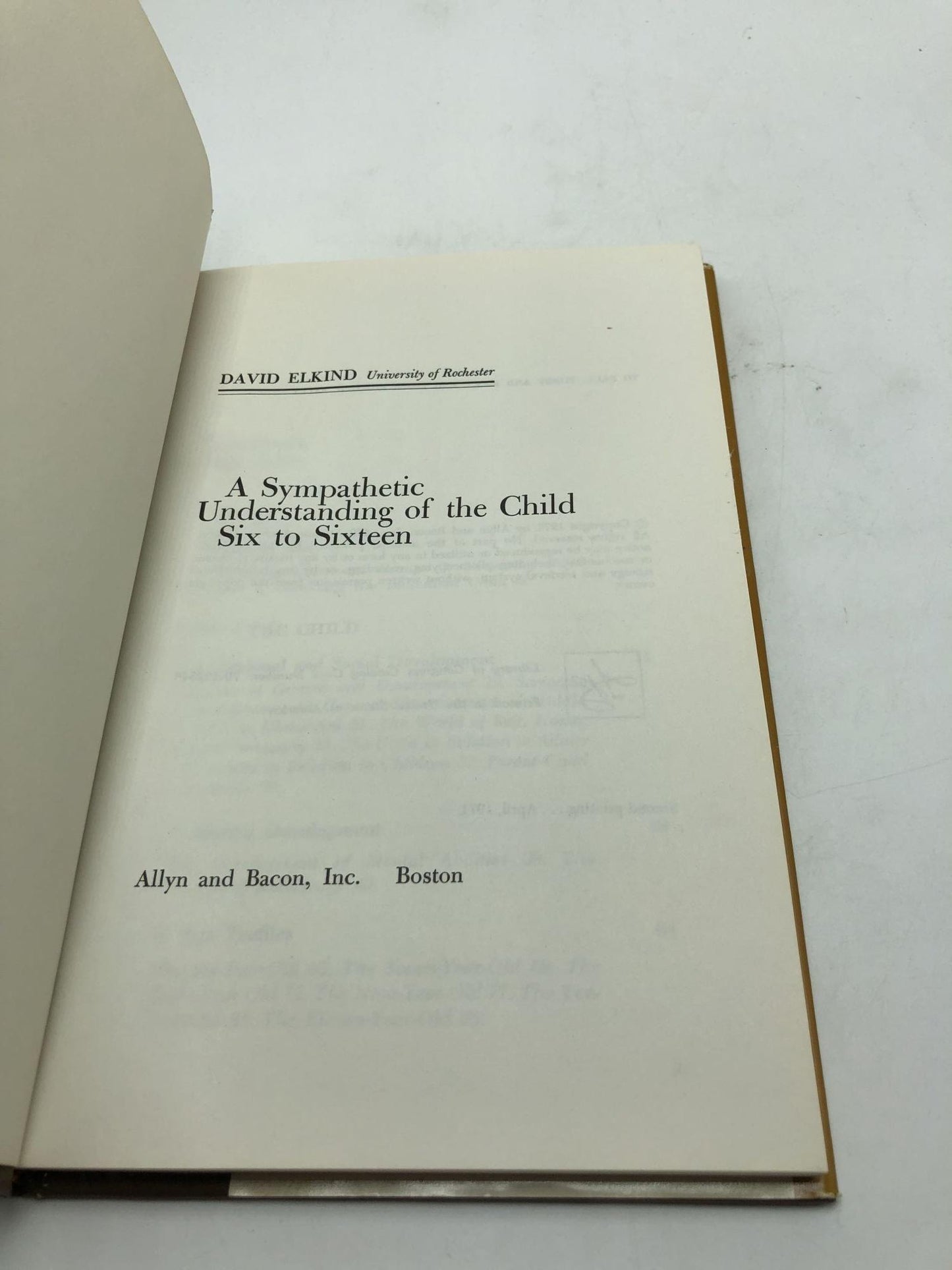 A Sympathetic Understanding Of The Child Six To Sixteen