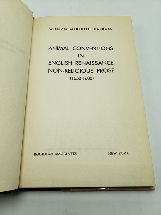 Animal Conventions in English Renaissance Non-Religious Prose (1550-1600)