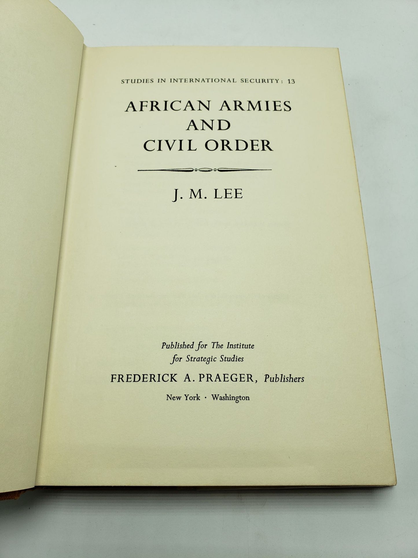 African Armies and Civil Order