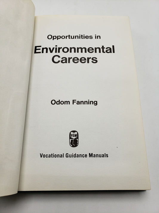 Opportunities in Environmental Careers