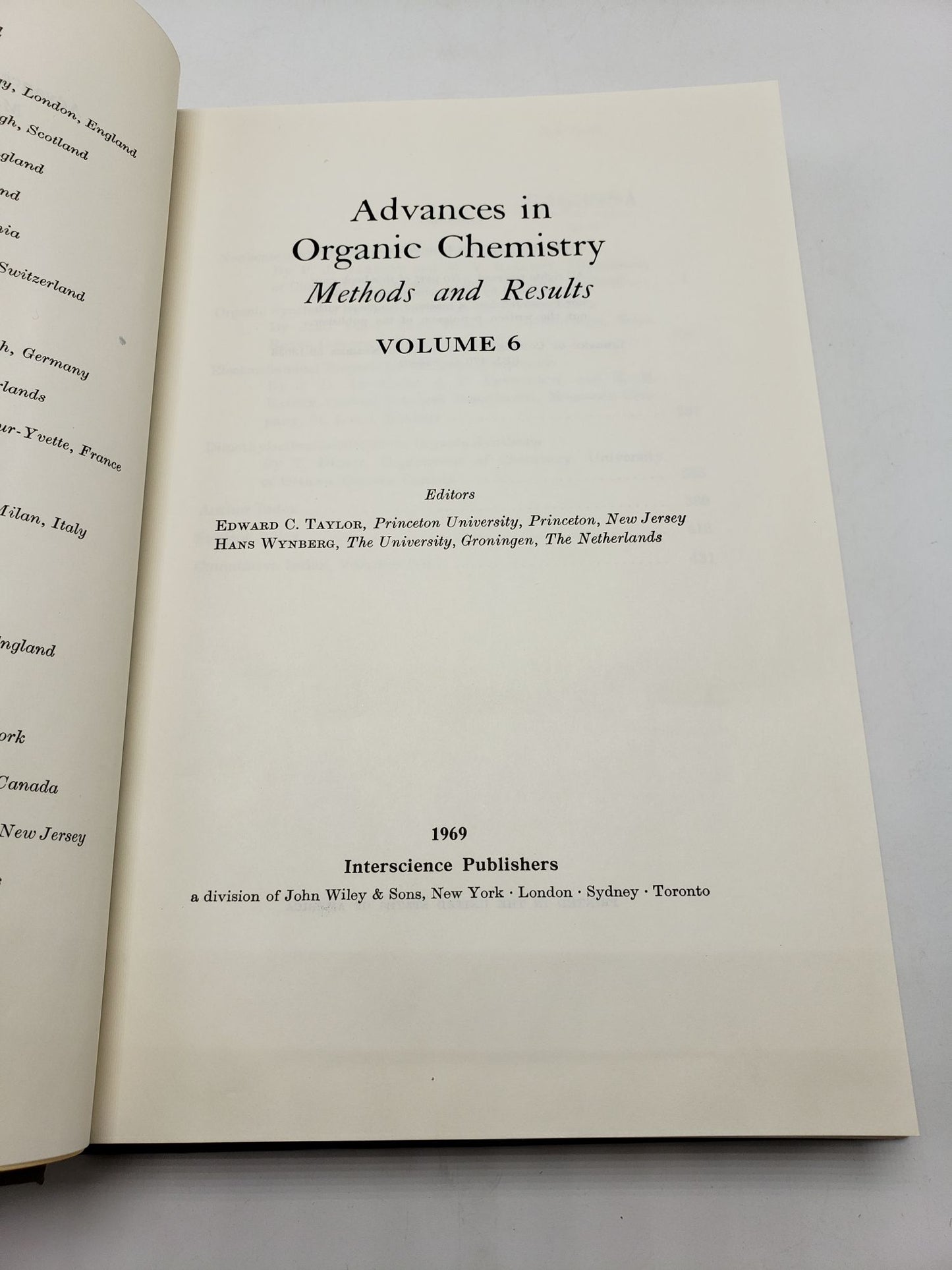 Advances in Organic Chemistry: Methods and Results (Volume 6)