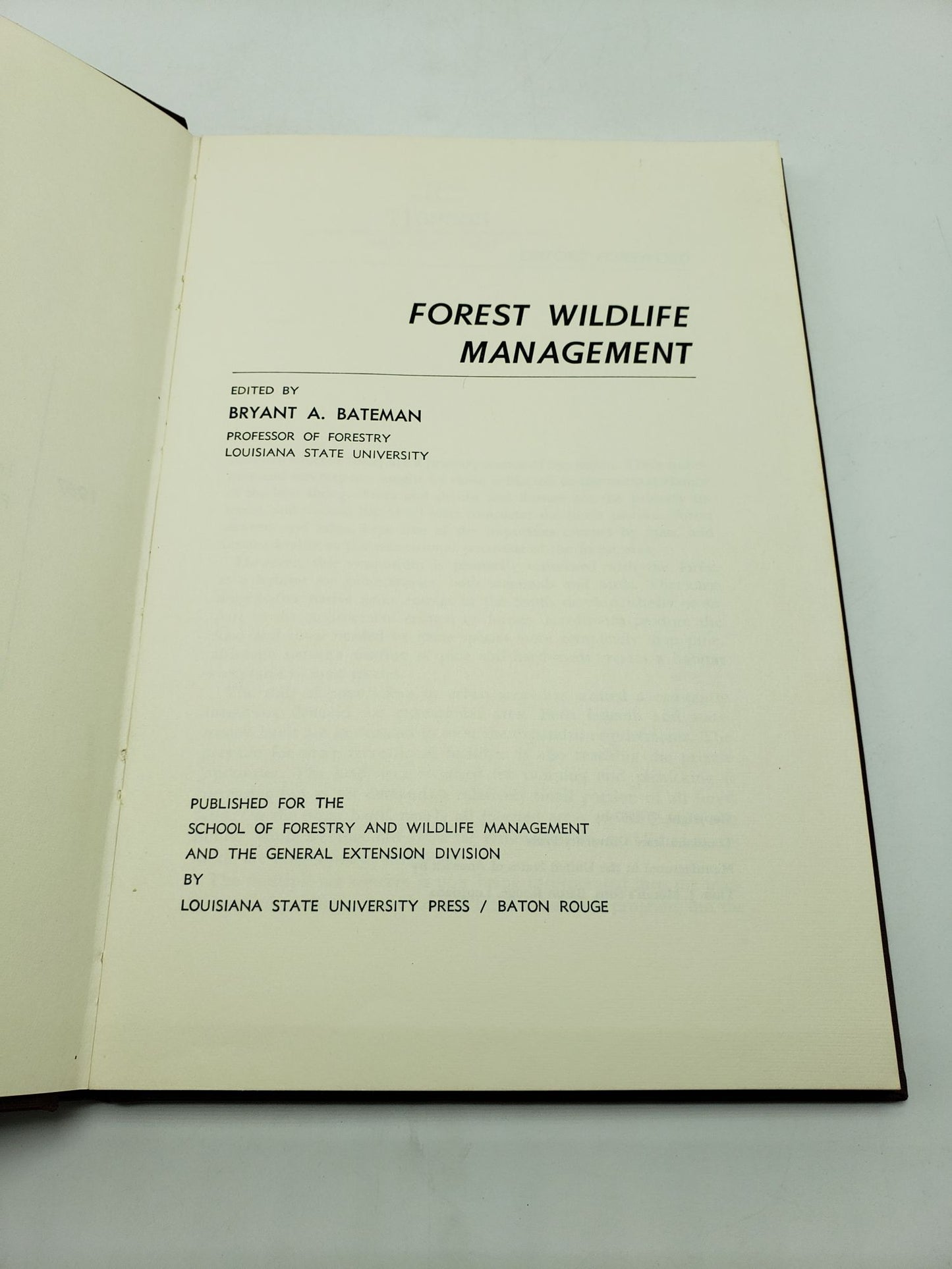 Forest Wildlife Management