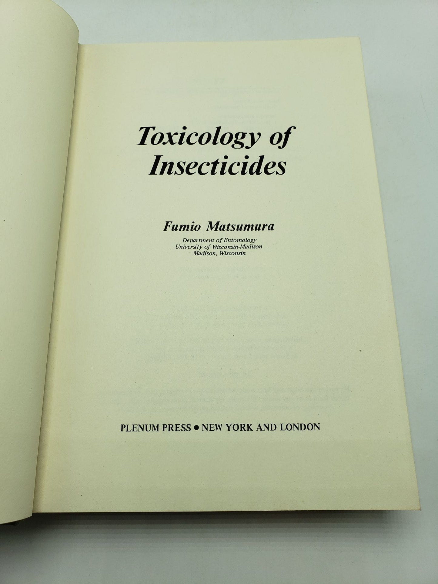 Toxicology of Insecticides