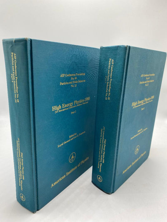 High Energy Physics-1980: (XX International Conference, Madison, Wisconsin) AIP Conference Proceedings  No.68/ Particles and Fields Series No. 22 (Parts 1 &2)