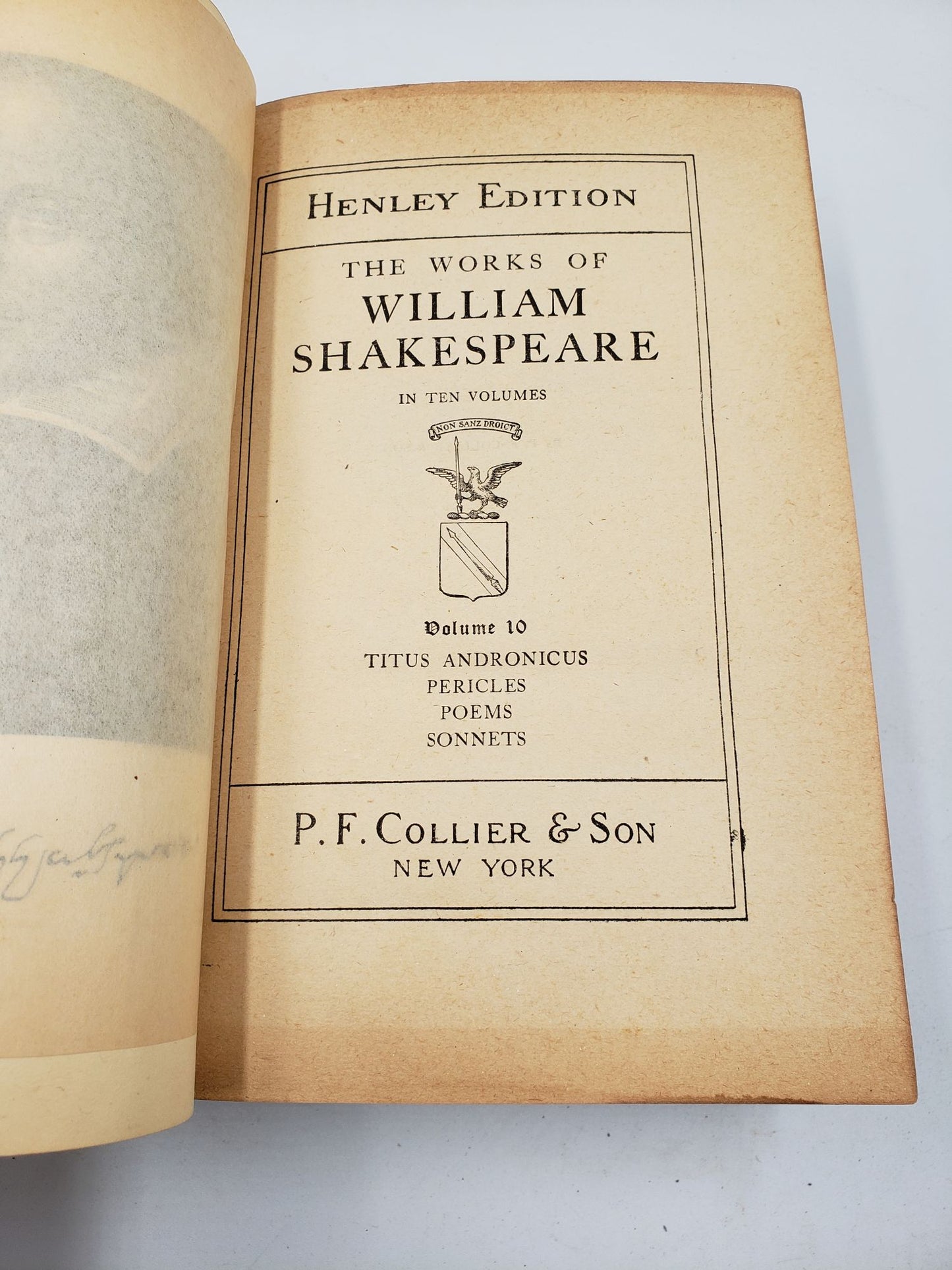 The Works of William Shakespeare: Titus Andronicus, Pericles, Poems, Sonnets (Volume 10)