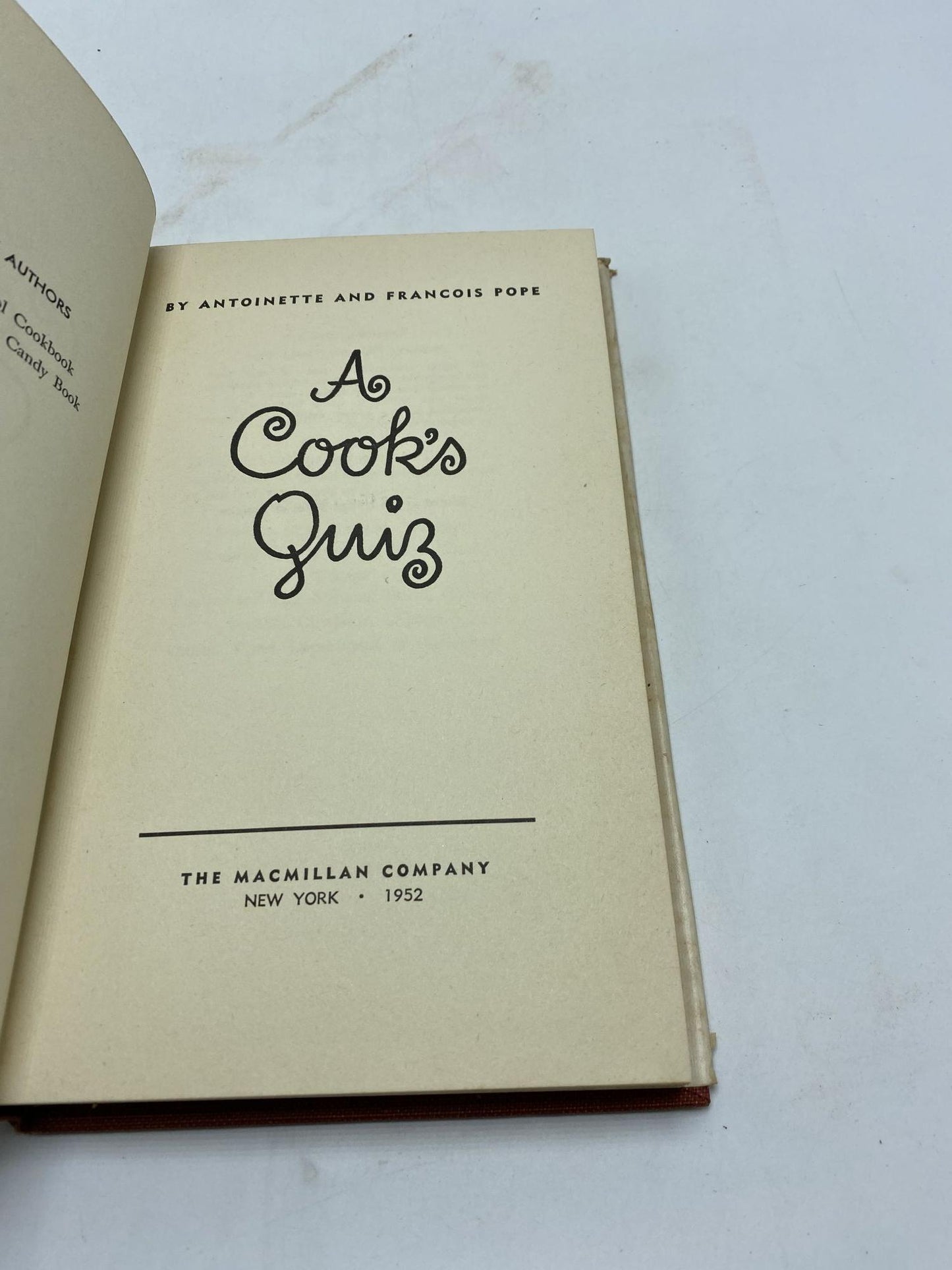 A Cooks's Quiz