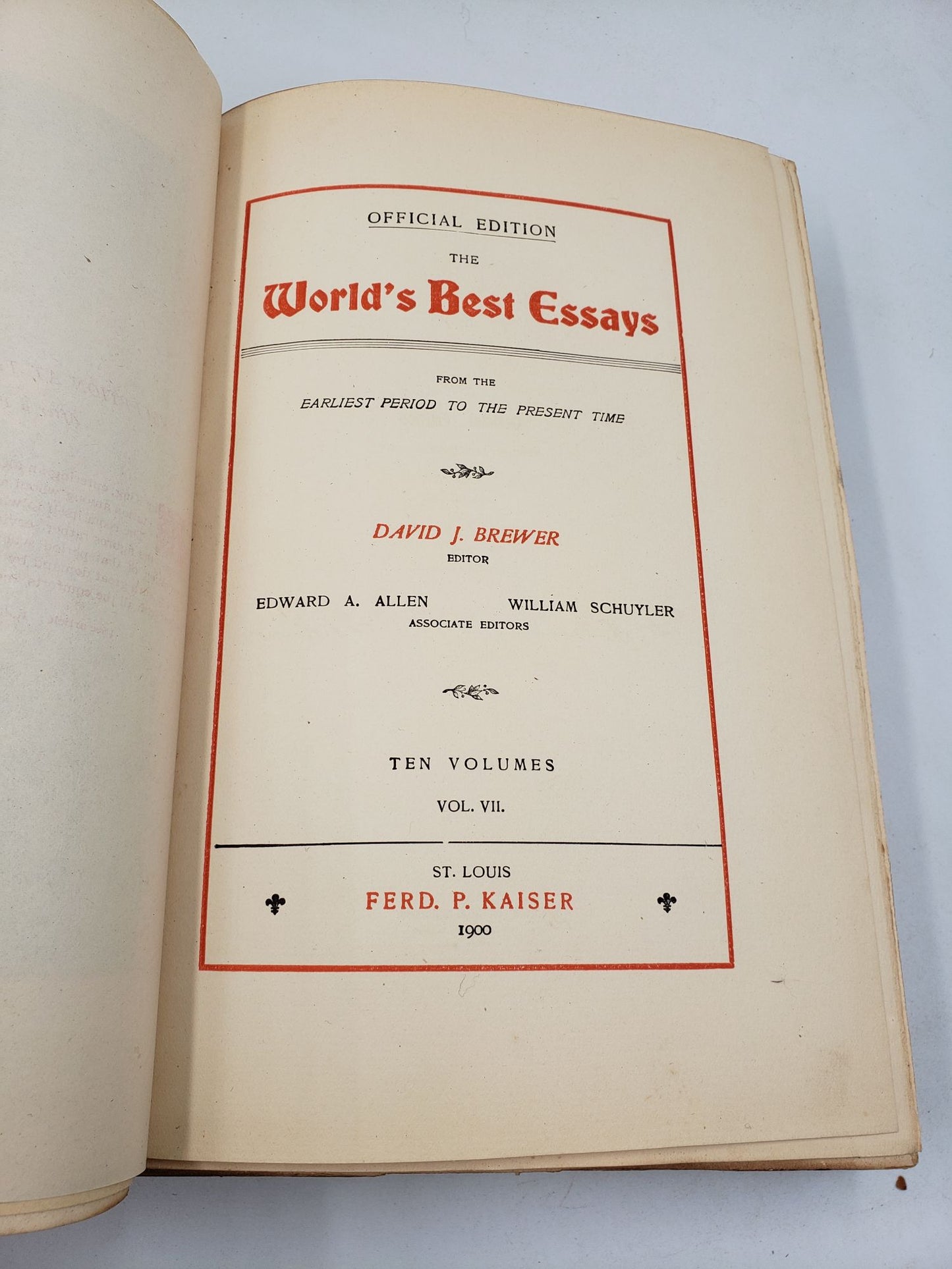 The World's Best Essays: From The Earliest Period To The Present Time (Volume 7)