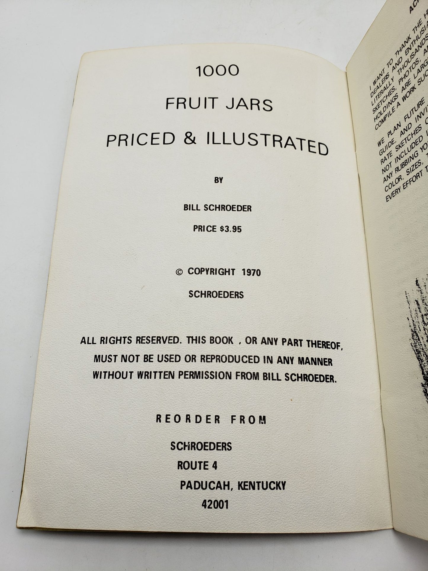 One Thousand Fruit Jars: Priced and Illustrated