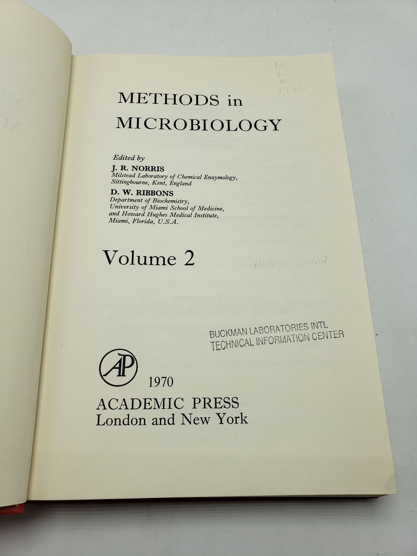 Methods in Microbiology (Volume 2)