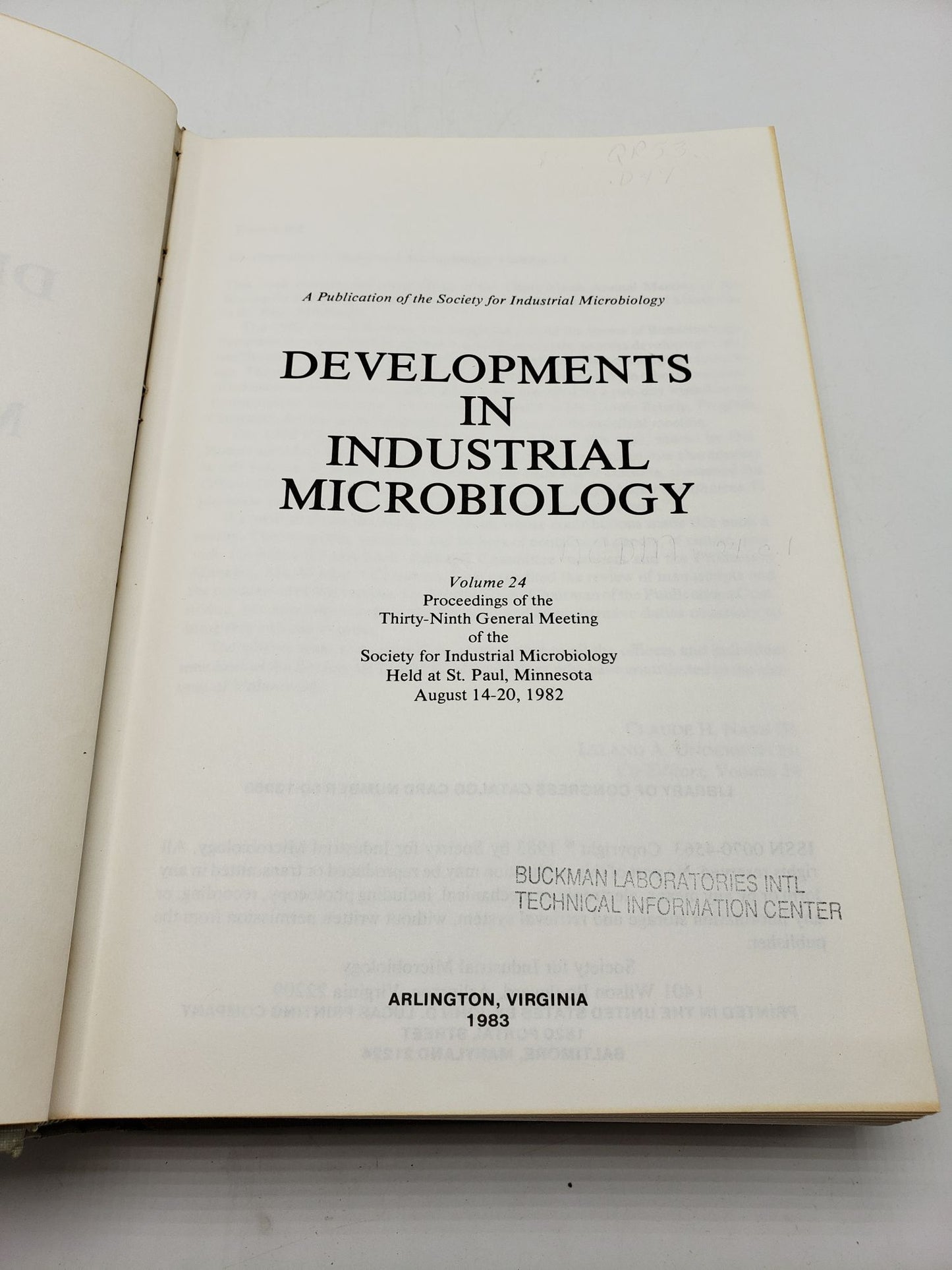 Developments in Industrial Microbiology (Volume 24)