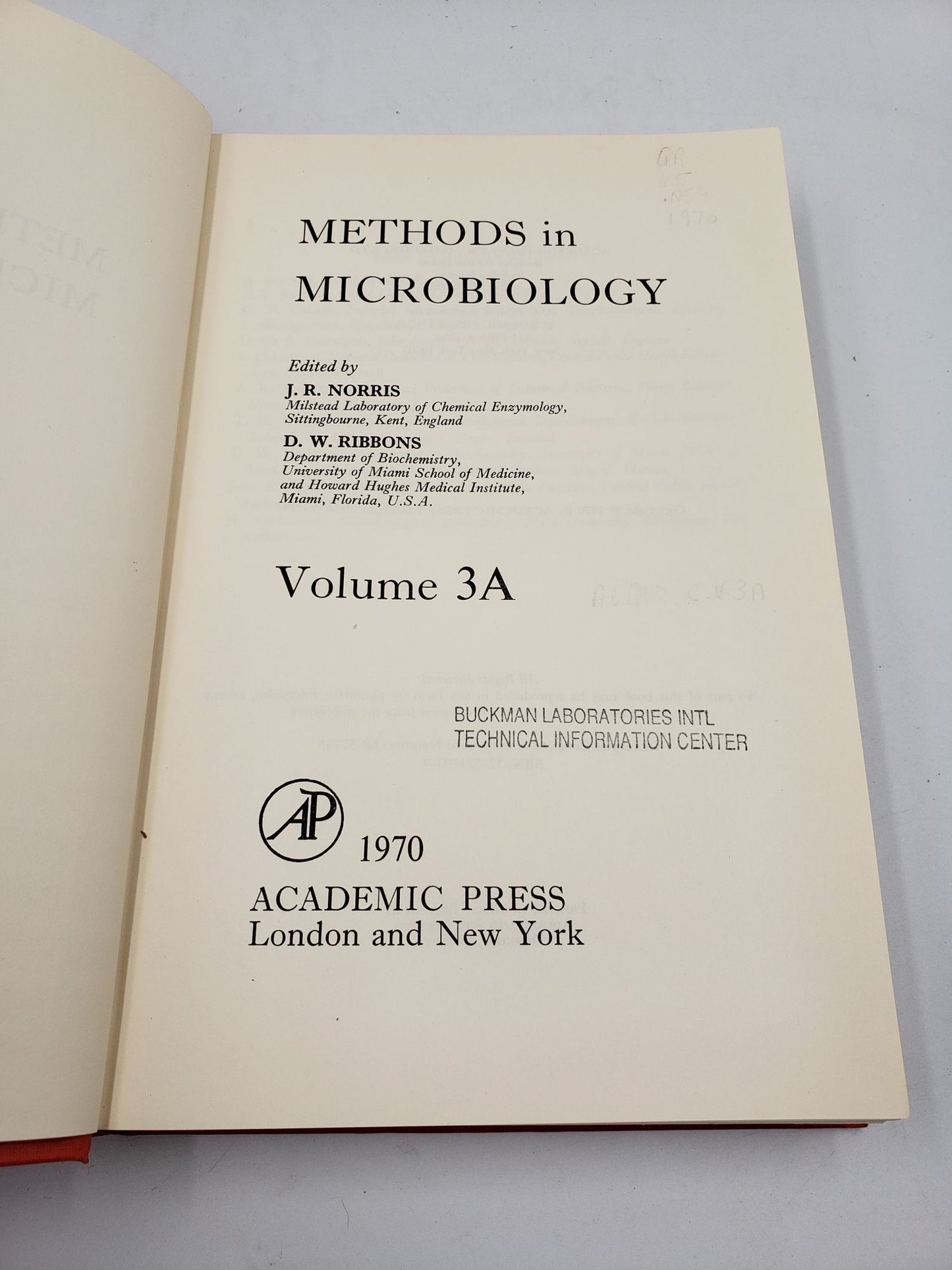 Methods in Microbiology (Volume 3A)