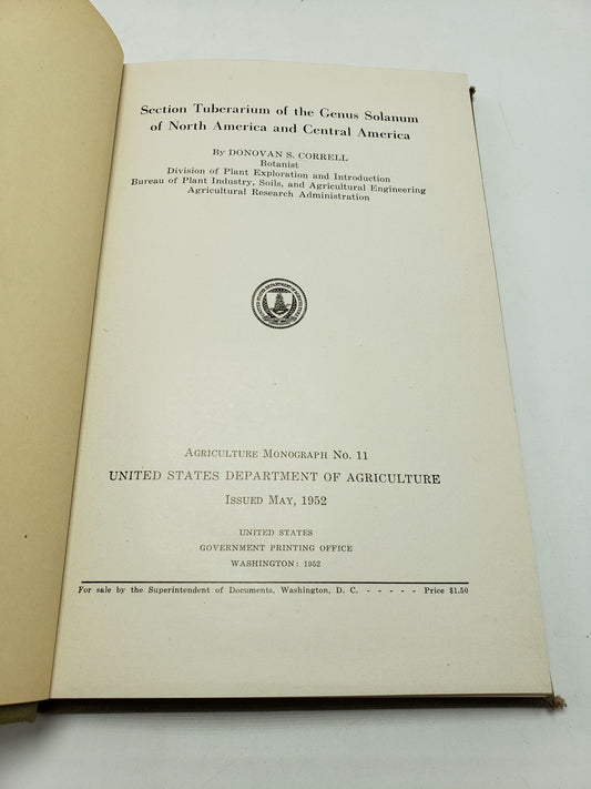 Section Tuberarium of the Genus Solanum of North America and South America