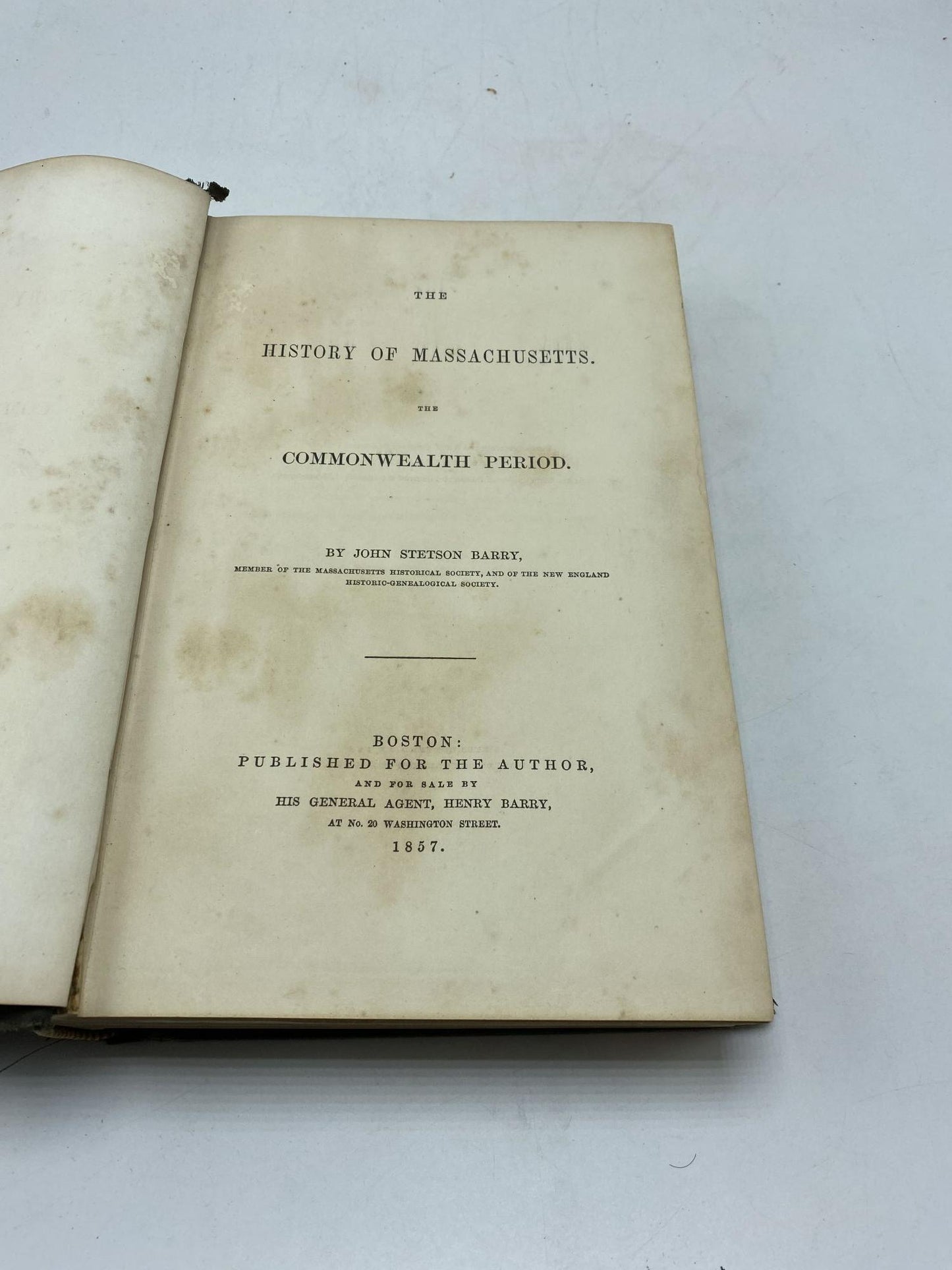 The History of Massachusetts: The Commonwealth Period