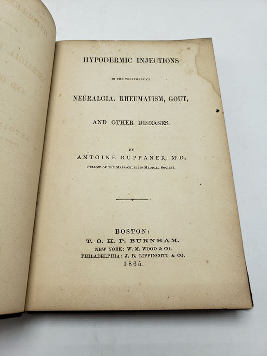 Hypodermic Injections in the Treatment of Neuralgia, Rheumatism, Gout and Other Diseases
