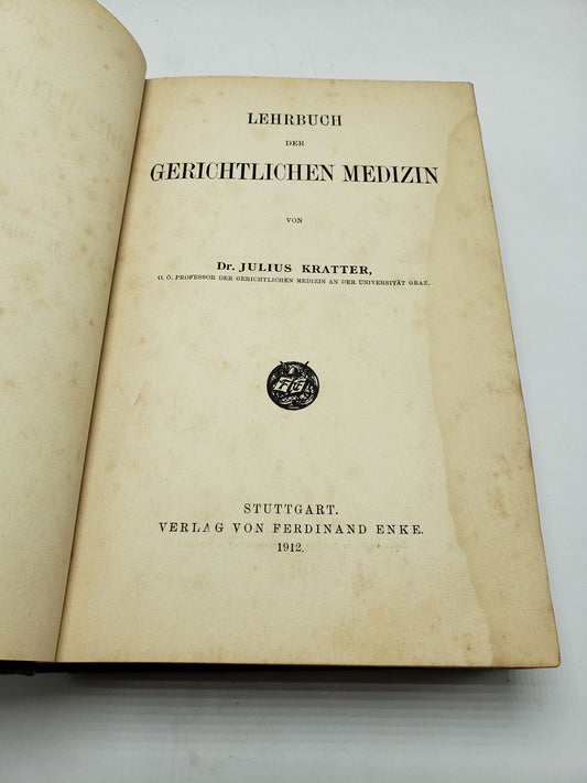 Lehrbuch Der Gerichtlichen Medizin