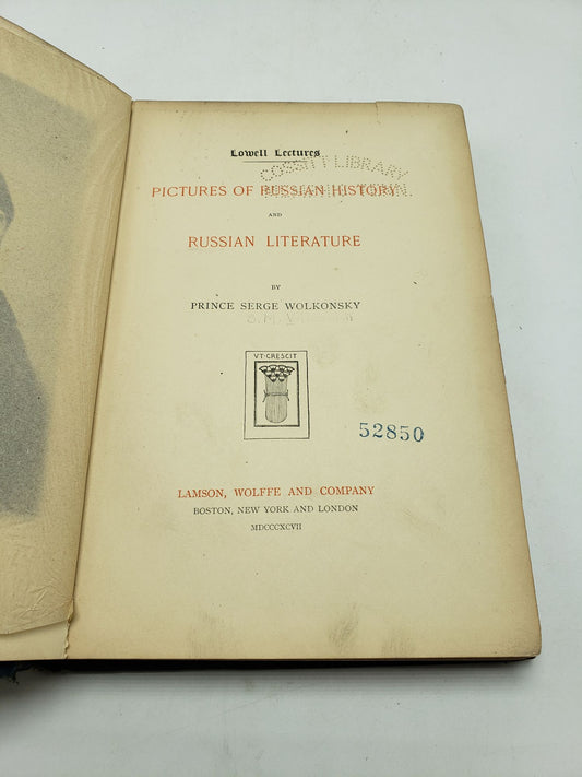 Lowell Lectures: Pictures of Russian History and Russian Literature